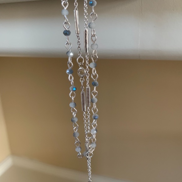 Glass Beaded 2 Tier Necklace - Picture 3 of 6